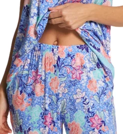 Ellen Tracy Peri Floral Sleeveless Cropped Pant PJ Set 8725581 -Pour Moi Bikinis Shop ellen tracy elen01 8725581 cs2