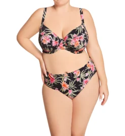 Elomi Dark Tropics Mid Rise Brief Swim Bottom ES0172 -Pour Moi Bikinis Shop elomi elom01 es0172 cs1