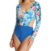 Everyday Sunday Sunrise Bay Long Sleeve Cut Out One Piece Swimsuit J0042 -Pour Moi Bikinis Shop everyday sunday ever01 j0042 gs