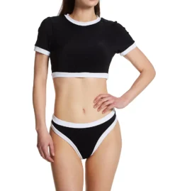 Everyday Sunday Sunday Romance Short Sleeve Rashguard Swim Top J0205 -Pour Moi Bikinis Shop everyday sunday ever01 j0205 cs1