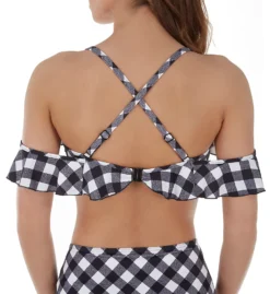 Freya Totally Check Underwire Off The Shoulder Swim Top AS2925 -Pour Moi Bikinis Shop freya fre001 as2925 cs1