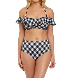 Freya Totally Check Underwire Off The Shoulder Swim Top AS2925 -Pour Moi Bikinis Shop freya fre001 as2925 cs2