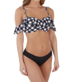 Freya Totally Check Underwire Off The Shoulder Swim Top AS2925 -Pour Moi Bikinis Shop freya fre001 as2925 cs3