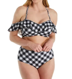 Freya Totally Check Underwire Off The Shoulder Swim Top AS2925 -Pour Moi Bikinis Shop freya fre001 as2925 cs5