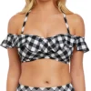 Freya Totally Check Underwire Off The Shoulder Swim Top AS2925