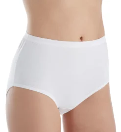 Fruit Of The Loom Ladies White Cotton Brief Panties - 10 Pack 10DBRWH