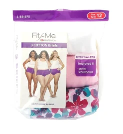 Fruit Of The Loom Fit For Me Plus Size Cotton Brief Panties - 3 Pack 3DBRASP -Pour Moi Bikinis Shop fruit of the loom fotl01 3dbrasp cs1