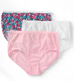 Fruit Of The Loom Fit For Me Plus Size Cotton Brief Panties - 3 Pack 3DBRASP -Pour Moi Bikinis Shop fruit of the loom fotl01 3dbrasp cs2