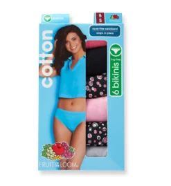 Fruit Of The Loom Cotton Bikini Panty Assorted - 6 Pack 6DBIKA1 -Pour Moi Bikinis Shop fruit of the loom fotl01 6dbika1 cs1