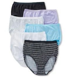 Fruit Of The Loom Cotton Brief Panty Assorted - 6 Pack 6DBRIA1 -Pour Moi Bikinis Shop fruit of the loom fotl01 6dbria1 cs2