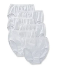 Fruit Of The Loom Cotton Brief Panty White - 6 Pack 6DBRIW1 -Pour Moi Bikinis Shop fruit of the loom fotl01 6dbriw1 cs2