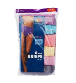 Fruit Of The Loom Beyond Soft Brief Panties - 6 Pack 6DBSBR2 -Pour Moi Bikinis Shop fruit of the loom fotl01 6dbsbr2 cs1