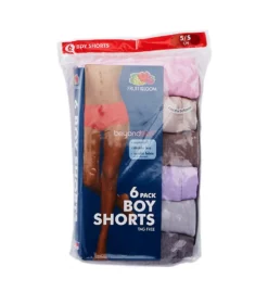 Fruit Of The Loom Beyond Soft Boyshort Panties - 6 Pack 6DBSBS2 -Pour Moi Bikinis Shop fruit of the loom fotl01 6dbsbs2 cs1