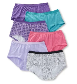 Fruit Of The Loom Cotton Assorted Low Rise Boyshort Panty - 6 Pack 6DBSTA1 -Pour Moi Bikinis Shop fruit of the loom fotl01 6dbsta1 cs2