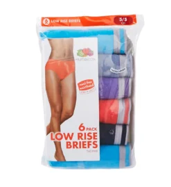 Fruit Of The Loom Heather Low Rise Brief Panties - 6 Pack 6DLRBH1 -Pour Moi Bikinis Shop fruit of the loom fotl01 6dlrbh1 cs1