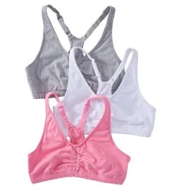 Fruit Of The Loom Shirred Front Racerback Sports Bra - 3 Pack 90011 -Pour Moi Bikinis Shop fruit of the loom fotl01 90011 cs1