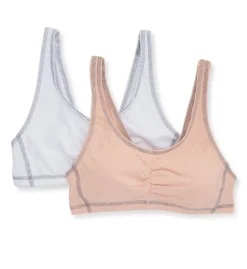 Fruit Of The Loom Contrast Stitch Shirred Front Bra - 2 Pack 96581 -Pour Moi Bikinis Shop fruit of the loom fotl01 96581 cs2