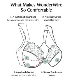 Glamorise Wonderwire Front Closure T-Back Bra 1246 -Pour Moi Bikinis Shop glamorise glam01 1246 cs3