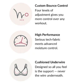 Glamorise Elite Performance Adjustable Underwire Sports Bra 9167 -Pour Moi Bikinis Shop glamorise glam01 9167 cs5