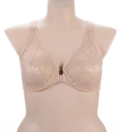 Glamorise Wonderwire Stretch Lace Front Closure Bra 9245 -Pour Moi Bikinis Shop glamorise glam01 9245 fs