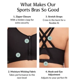 Glamorise Zip Up Front Close Sports Bra 9266 -Pour Moi Bikinis Shop glamorise glam01 9266 cs2