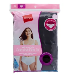 Hanes Ultimate ComfortFlex Fit Brief Panty - 4 Pack 40CFF4 -Pour Moi Bikinis Shop hanes hane01 40cff4 cs1