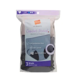 Hanes Comfort Period Light Brief Panty - 3 Pack 40FDL3 -Pour Moi Bikinis Shop hanes hane01 40fdl3 cs1
