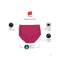 Hanes Cotton Brief Panty - 6 Pack 40H6CC -Pour Moi Bikinis Shop hanes hane01 40h6cc cs2