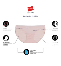 Hanes Ultimate ComfortFlex Fit Bikini Panty - 4 Pack 42CFF4 -Pour Moi Bikinis Shop hanes hane01 42cff4 cs6