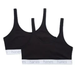 Hanes Scoop Stretch Cotton Blend Bralette - 2 Pack DHO102 -Pour Moi Bikinis Shop hanes hane01 dho102 cs2
