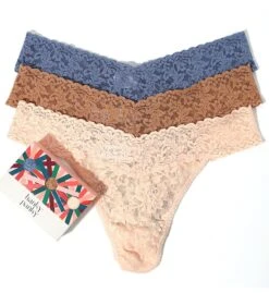 Hanky Panky Signature Lace Original Rise Thong Holiday 3 Pack 48LN3BX -Pour Moi Bikinis Shop hanky panky hnk001 48ln3bx cs2