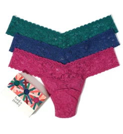 Hanky Panky Signature Lace Low Rise Thong Holiday 3 Pack 49LN3BX -Pour Moi Bikinis Shop hanky panky hnk001 49ln3bx cs2