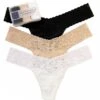 Hanky Panky Supima Cotton Low Rise Thong - 3 Pack 8915813 -Pour Moi Bikinis Shop hanky panky hnk001 8915813 gs
