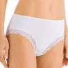 Hanro Cotton Lace Hi Cut Brief Panty 72437