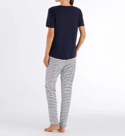 Hanro Laura Short Sleeve Long Pajama Set 77145 -Pour Moi Bikinis Shop hanro han001 77145 bs