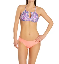 Hot Water Flower Power Mid Neck Halter Bikini Swim Top 24FP2060 -Pour Moi Bikinis Shop hot water hw01 24fp2060 cs2