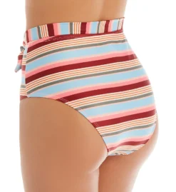 Hot Water Love Stripe High Waist Brief Swim Bottom 24LS4040 -Pour Moi Bikinis Shop hot water hw01 24ls4040 bs