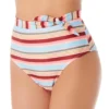Hot Water Love Stripe High Waist Brief Swim Bottom 24LS4040 -Pour Moi Bikinis Shop hot water hw01 24ls4040 gs