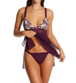 Ilusion Floral Lace & Mesh Babydoll With Thong 71071016 -Pour Moi Bikinis Shop ilusion ilu01 71071016 cs1