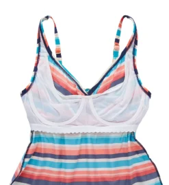 Jantzen Stripe Medley D-Vour Underwire Tankini Swim Top 20353 -Pour Moi Bikinis Shop jantzen jtz01 20353 cs3