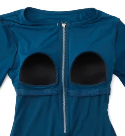 Jantzen Sporty Solids Zip Long Sleeve One Piece Swimsuit 21225M -Pour Moi Bikinis Shop jantzen jtz01 21225m cs6