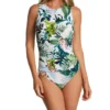 Jantzen Nature Glow Farrah High Neck One Piece Swimsuit 23007M