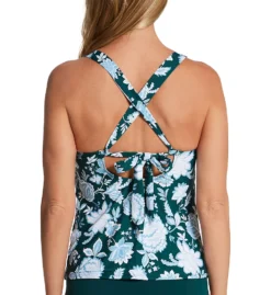 Jantzen Garden Blossom Violet X-Back Tankini Swim Top 23054T -Pour Moi Bikinis Shop jantzen jtz01 23054t bs