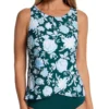 Jantzen Garden Blossom Violet X-Back Tankini Swim Top 23054T