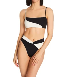 L Space Color Block Ari Bandeau Bikini Swim Top CBAIT21 -Pour Moi Bikinis Shop l space lspc01 cbait21 cs1