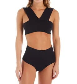 L Space Gold Stars Parker Reversible Bikini Swim Top LSPAT17 -Pour Moi Bikinis Shop l space lspc01 lspat17 cs2