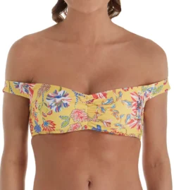 L Space Pacific Bloom Ziggy Off The Shoulder Swim Top PBZGT18 -Pour Moi Bikinis Shop l space lspc01 pbzgt18 fs