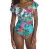 La Blanca Tropicalia Off Shoulder Mio One Piece Swimsuit LB1BM11 -Pour Moi Bikinis Shop la blanca labl01 lb1bm11 gs