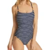 La Blanca Capri Stripe X Back Mio One Piece Swimsuit LB1VB24 -Pour Moi Bikinis Shop la blanca labl01 lb1vb24 gs