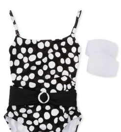 La Blanca Mod For Dot Belted Mio One Piece Swimsuit LB2CM24 -Pour Moi Bikinis Shop la blanca labl01 lb2cm24 cs6